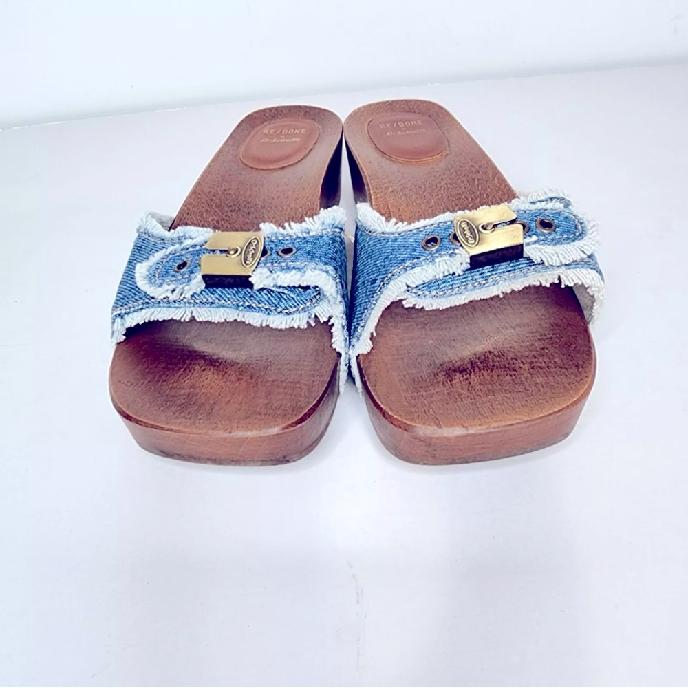 Dr scholls denim clogs